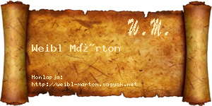 Weibl Márton névjegykártya