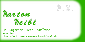 marton weibl business card